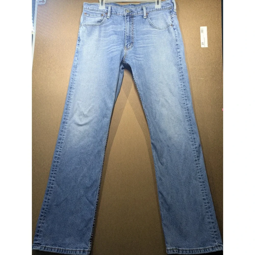 Levis 569 Loose Straight Jeans Light Wash Blue Denim Mens W34 L34